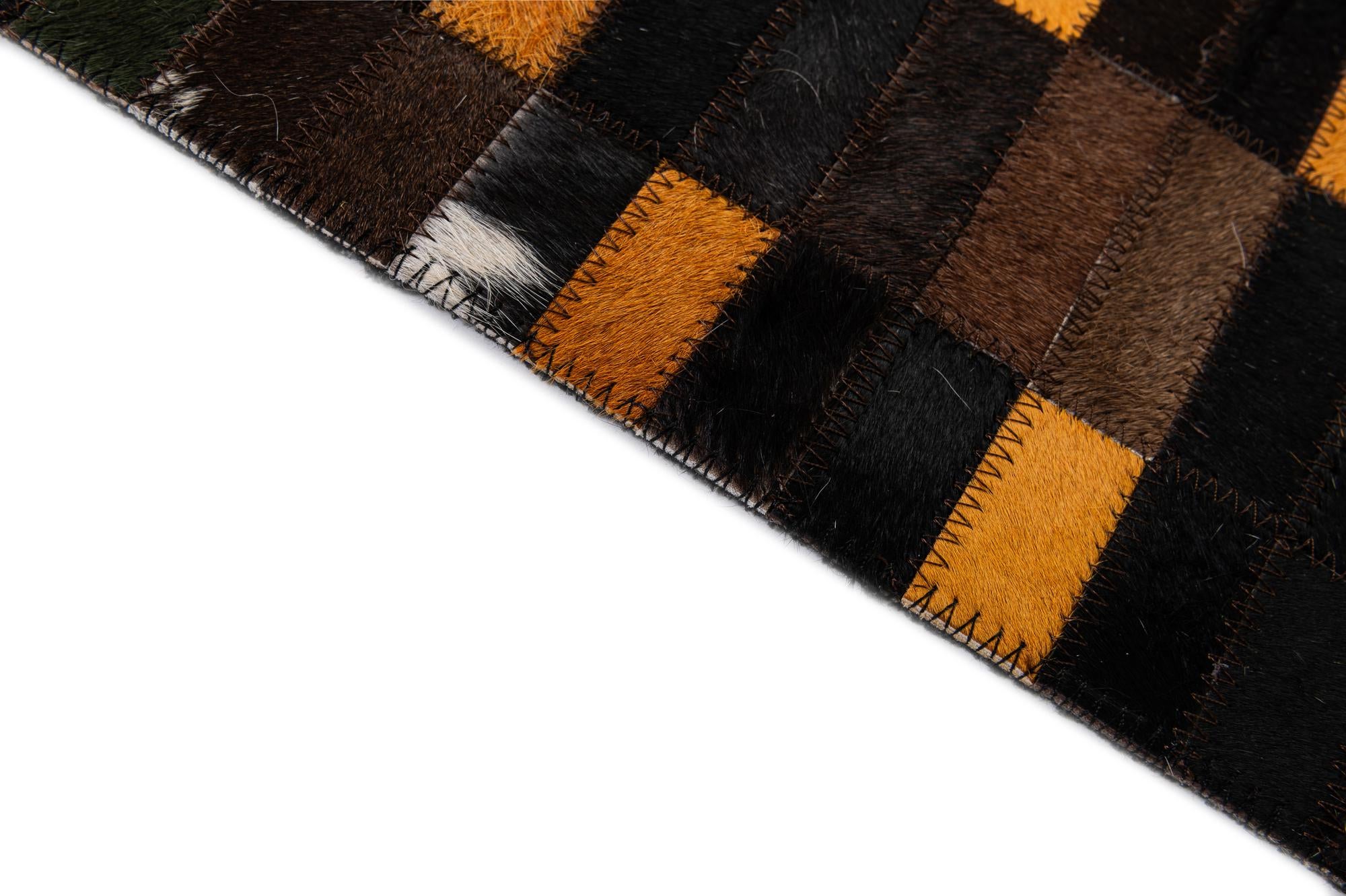 5' 1 x 8' 1 Cowhide - Patchwork Rug