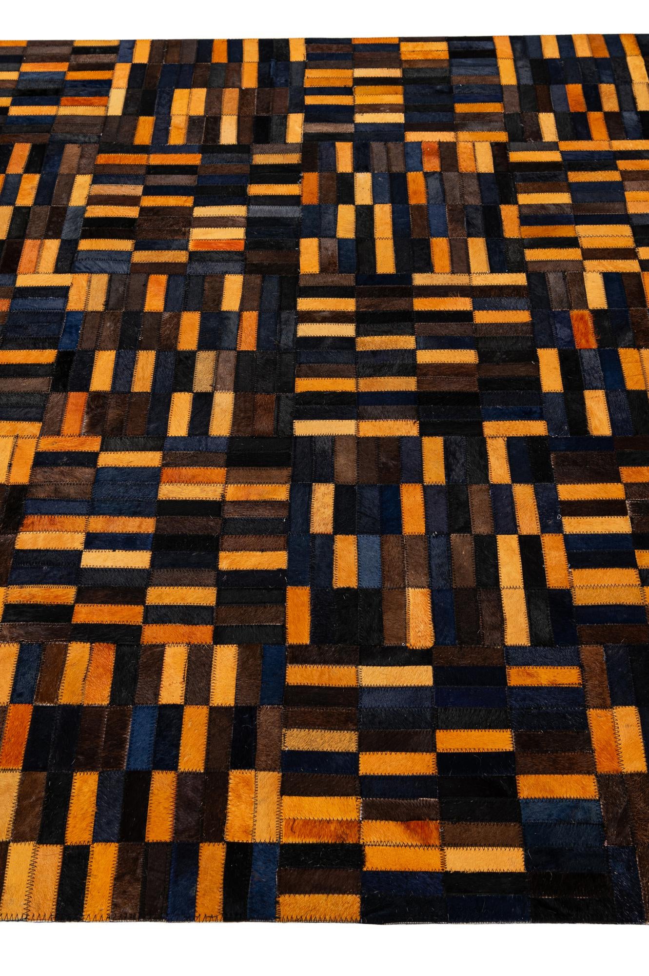 4' 11 x 7' 11 Cowhide - Patchwork Rug