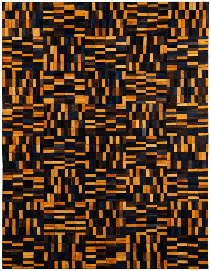 Detail image of 4' 11 x 7' 11 Cowhide - Patchwork Rug