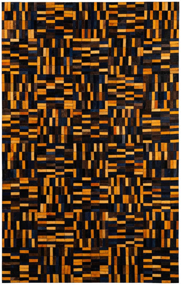 Detail image of 4' 11 x 7' 11 Cowhide - Patchwork Rug