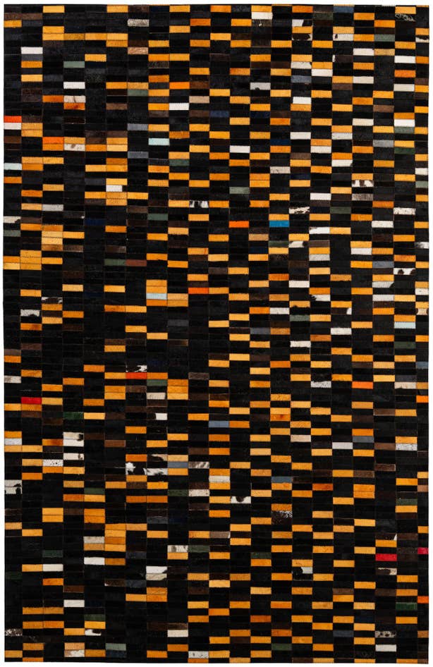 Detail image of 5' 1 x 7' 11 Cowhide - Patchwork Rug