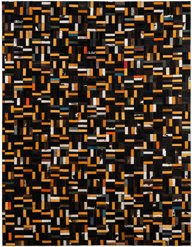 Detail image of 5' 1 x 8' Cowhide - Patchwork Rug