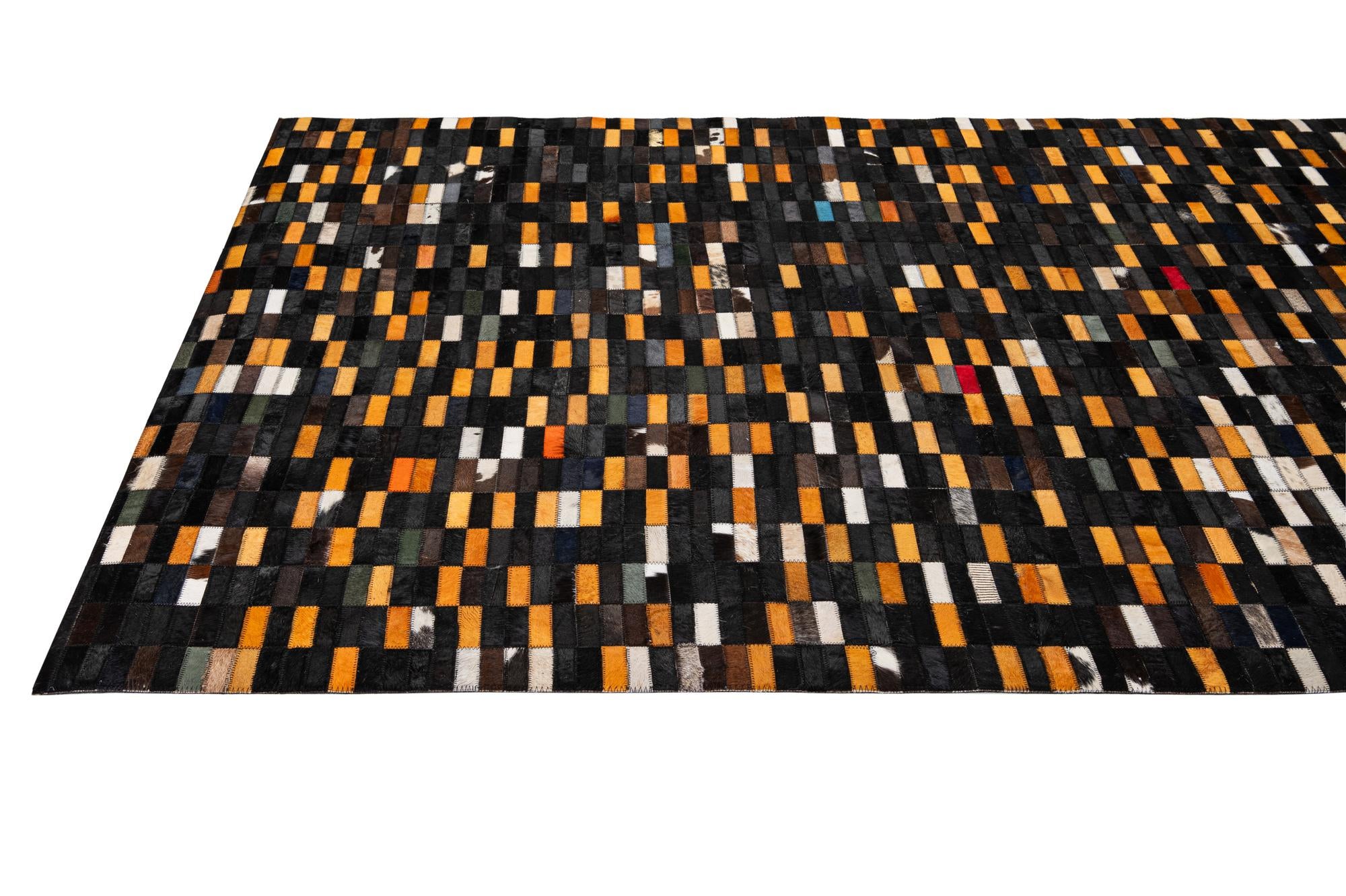 5' 3 x 8' Cowhide - Patchwork Rug