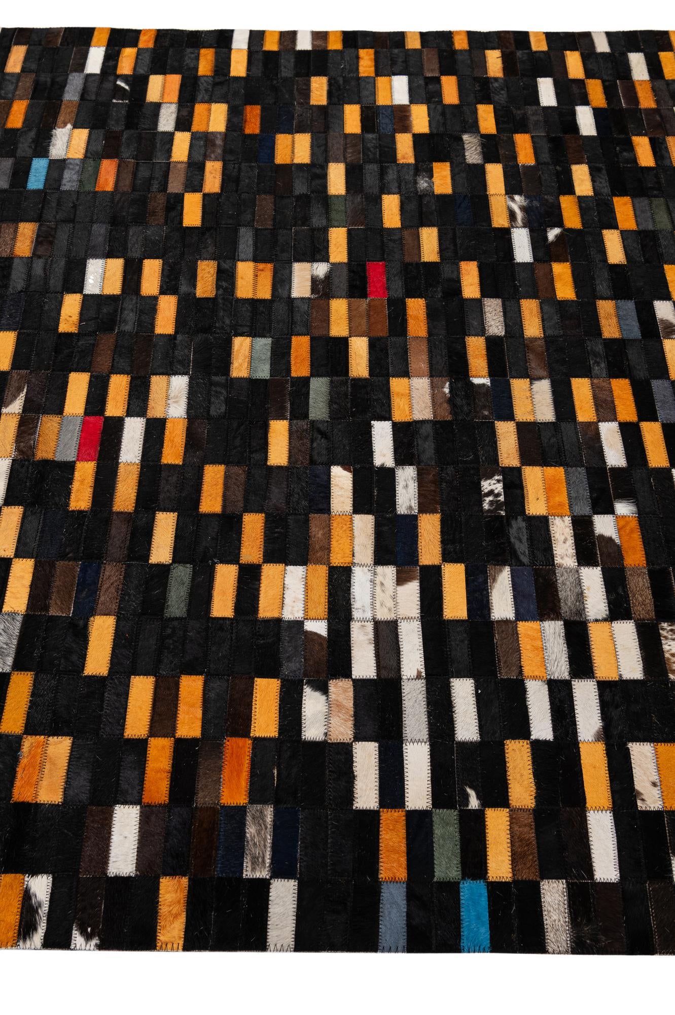 5' 3 x 8' Cowhide - Patchwork Rug