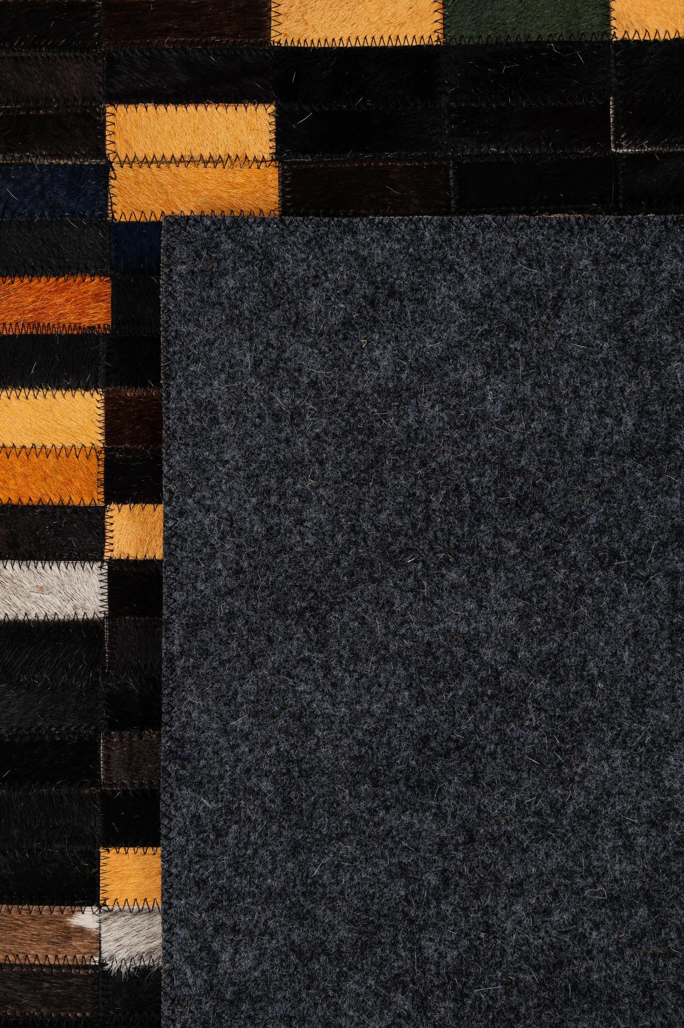 5' 3 x 8' Cowhide - Patchwork Rug