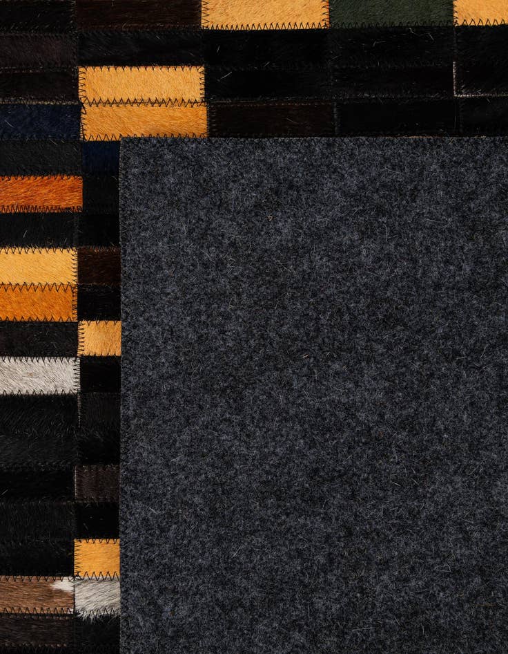 Detail image of 5' 3 x 8' Cowhide - Patchwork Rug