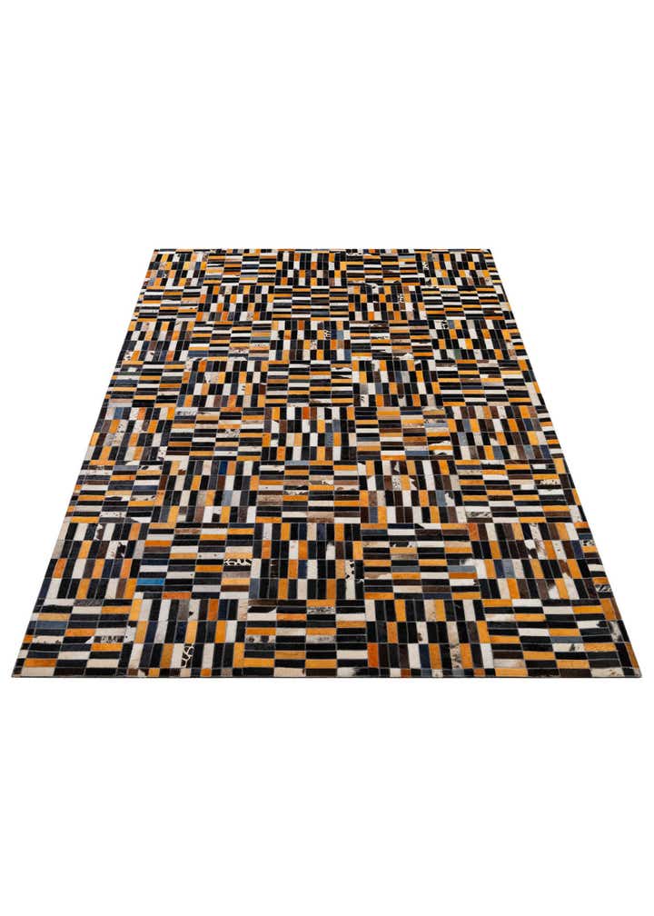 5' 1 x 8' 2 Cowhide - Patchwork Rug