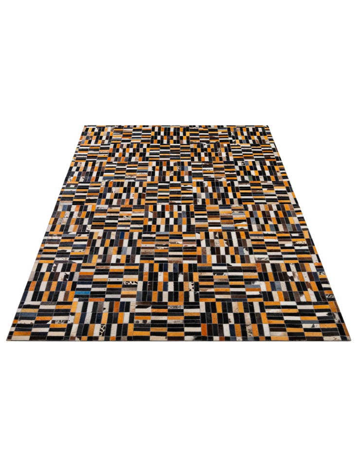 Detail image of 5' 1 x 8' 2 Cowhide - Patchwork Rug