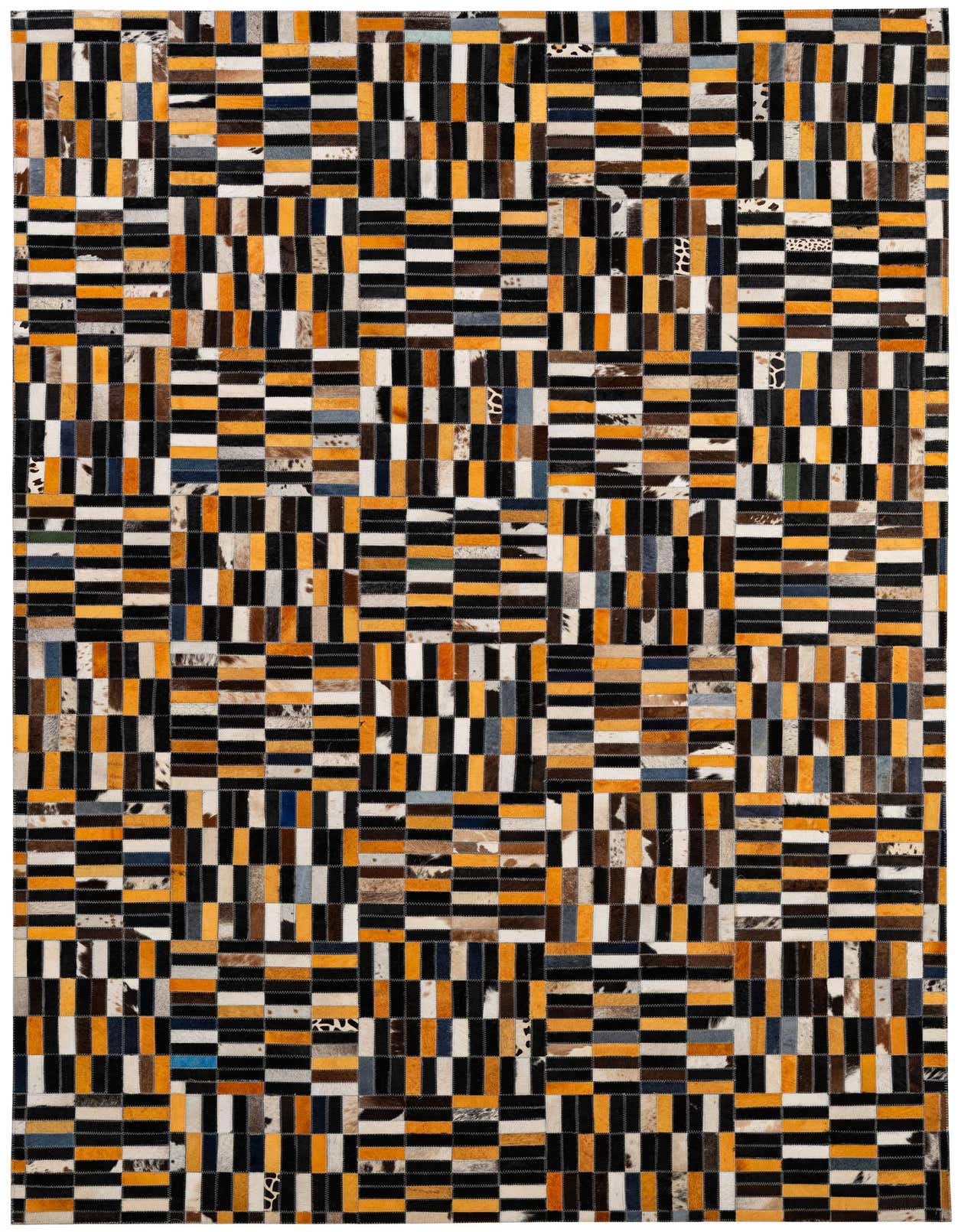 5' 1 x 8' 2 Cowhide - Patchwork Rug