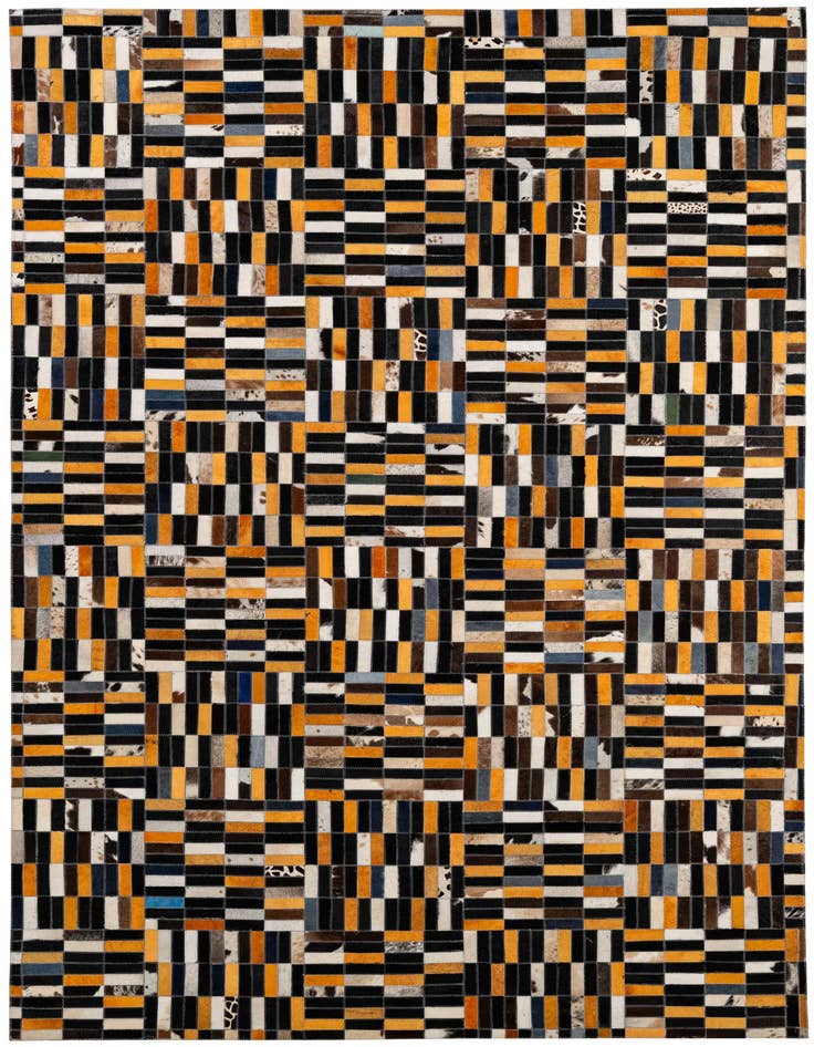 Detail image of 5' 1 x 8' 2 Cowhide - Patchwork Rug