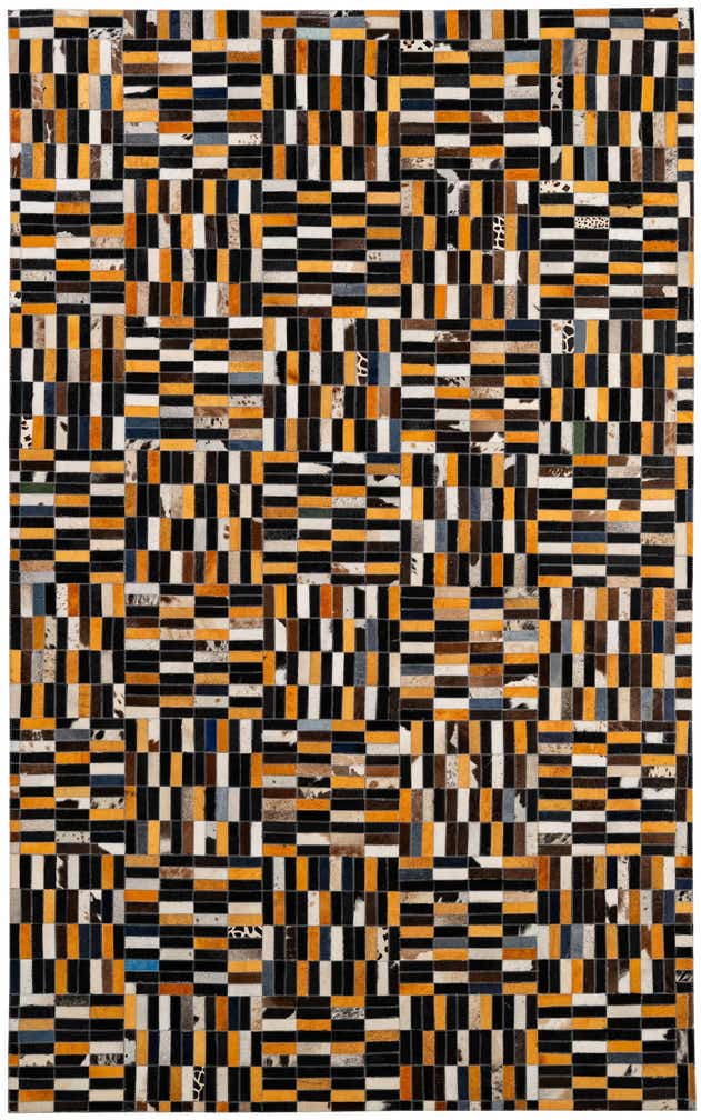 5' 1 x 8' 2 Cowhide - Patchwork Rug