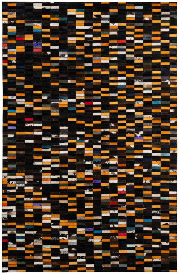 Detail image of 5' 1 x 7' 11 Cowhide - Patchwork Rug