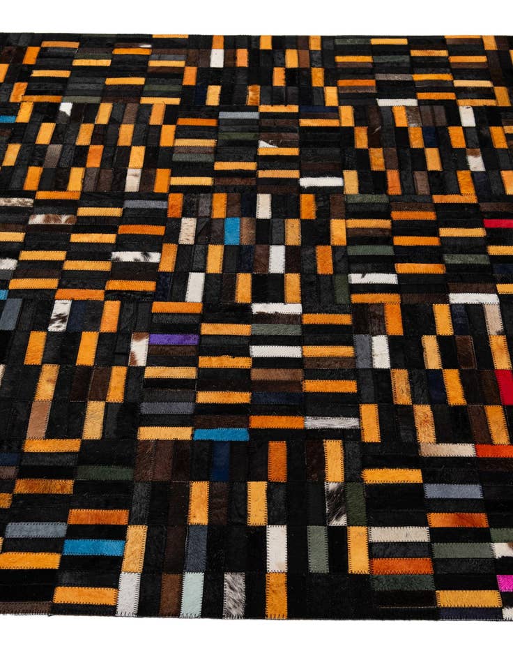 Detail image of 4' 11 x 7' 11 Cowhide - Patchwork Rug