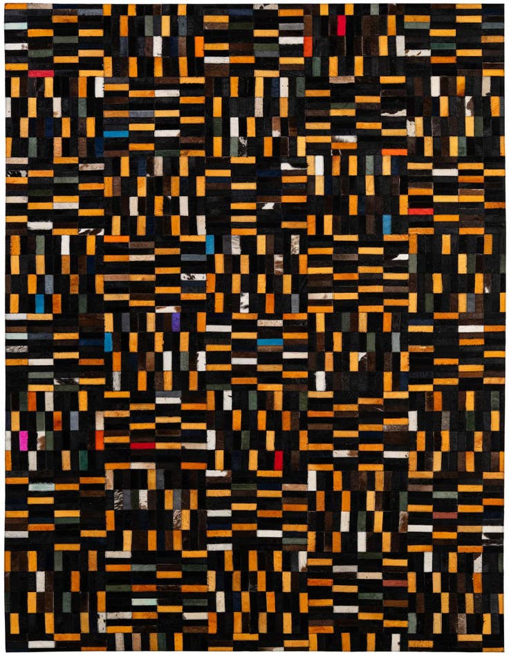 Detail image of 4' 11 x 7' 11 Cowhide - Patchwork Rug