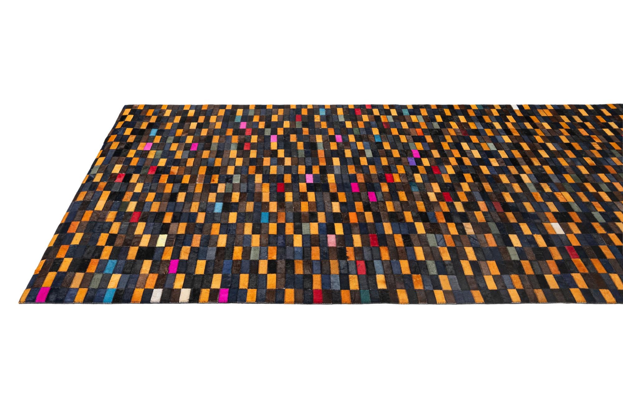 5' 2 x 7' 11 Cowhide - Patchwork Rug