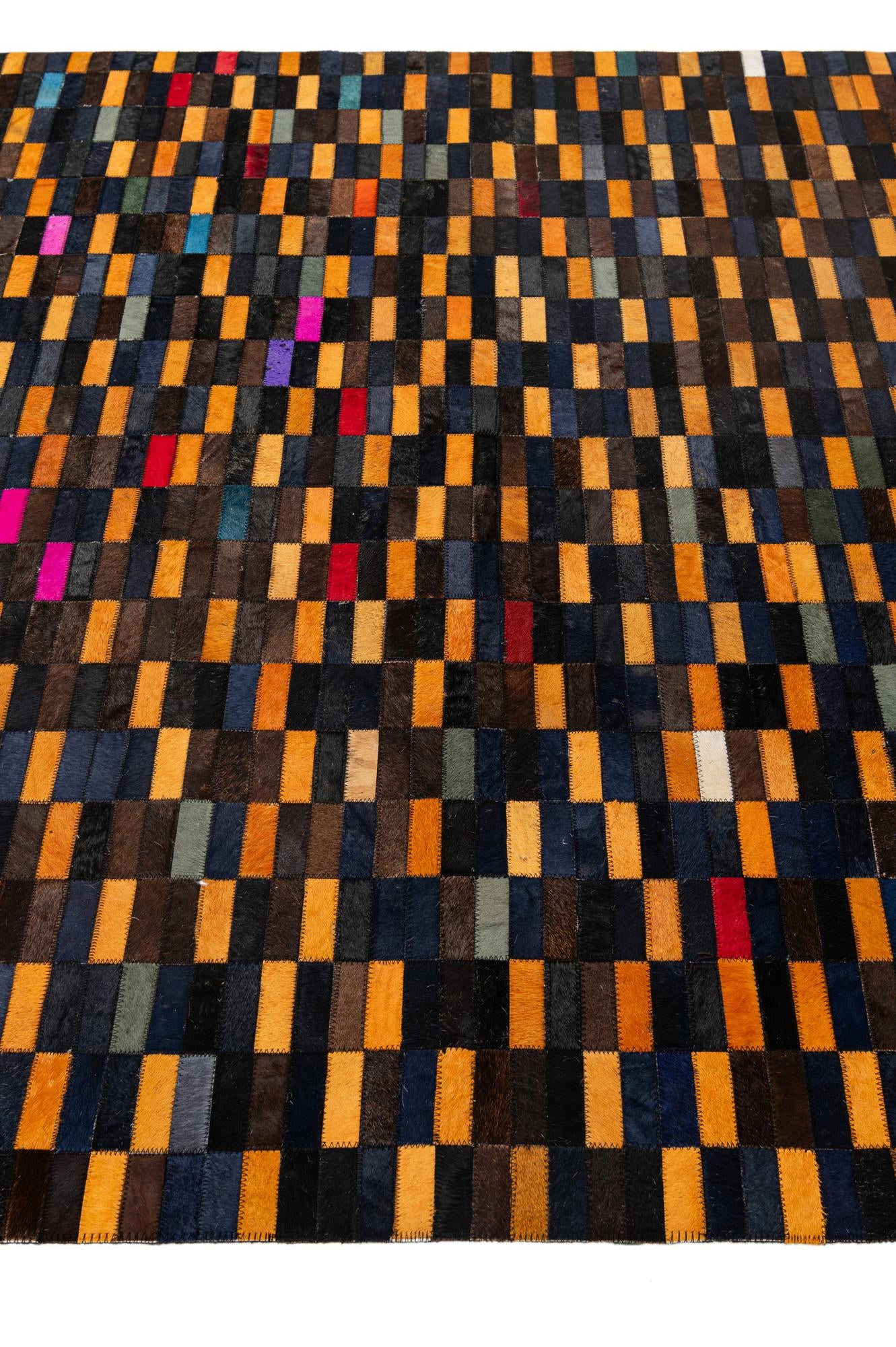 5' 2 x 7' 11 Cowhide - Patchwork Rug