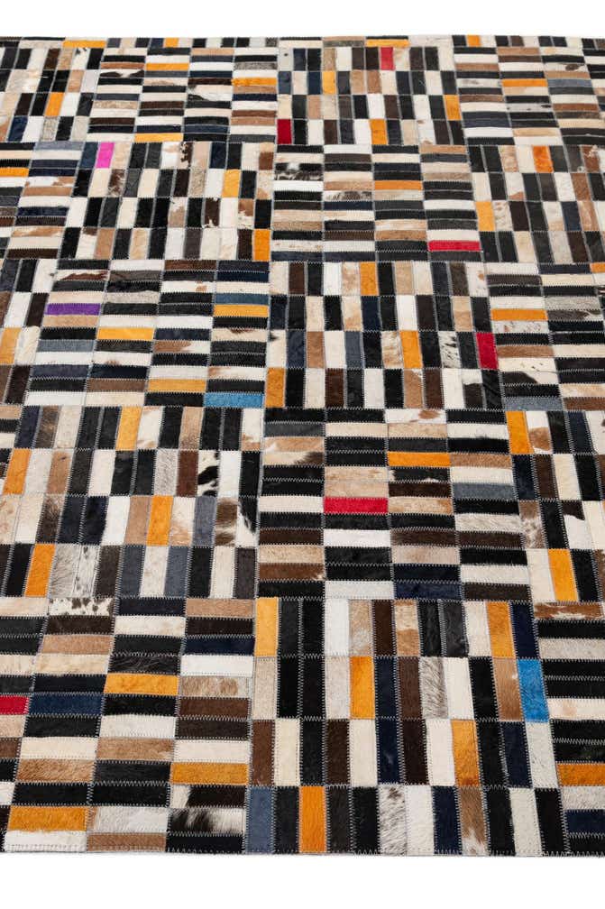 5' 1 x 8' 2 Cowhide - Patchwork Rug