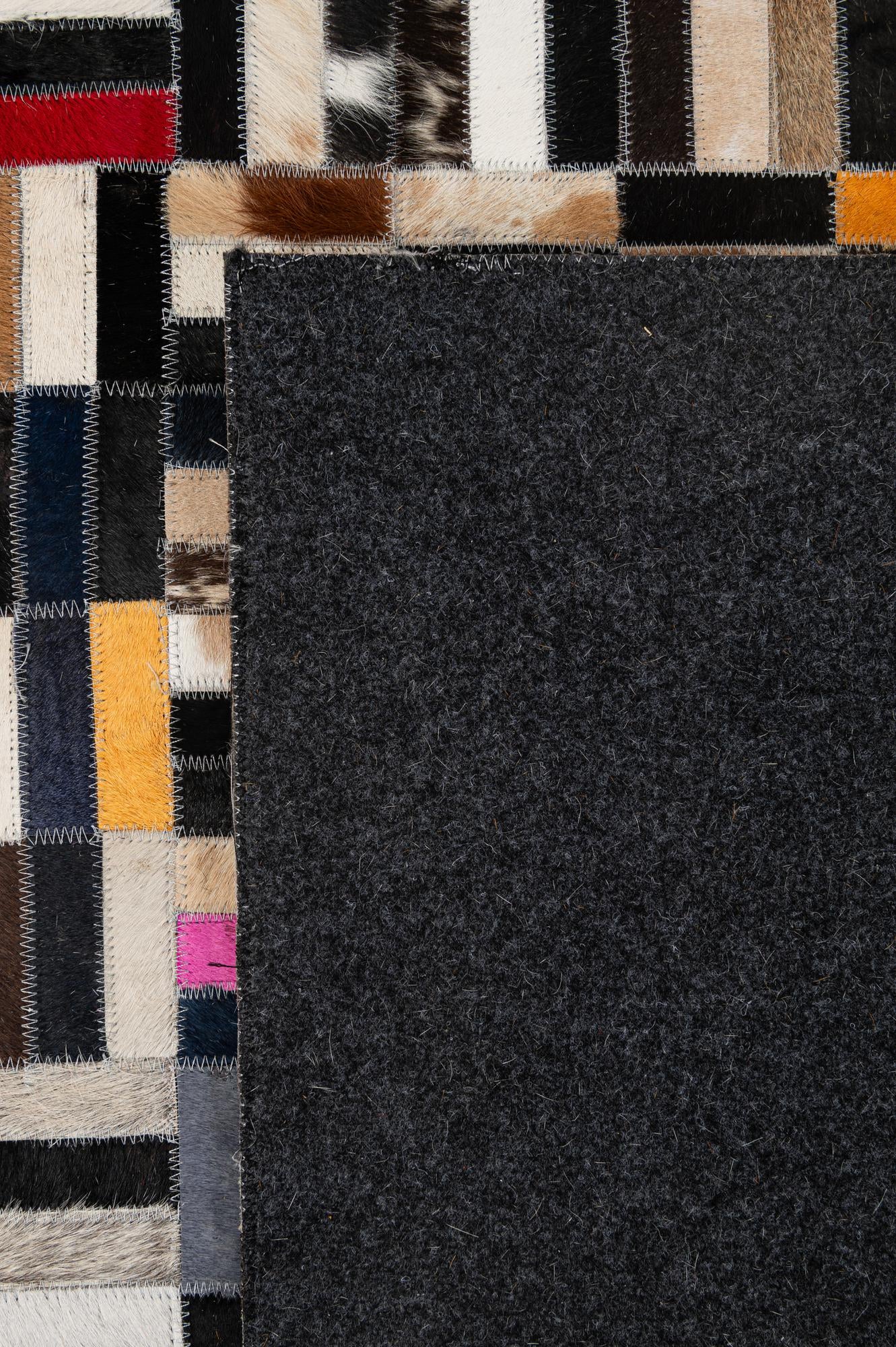 5' 1 x 8' 2 Cowhide - Patchwork Rug