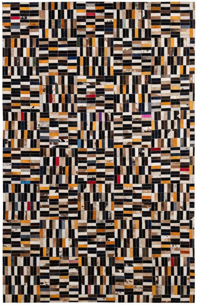 5' 1 x 8' 2 Cowhide - Patchwork Rug