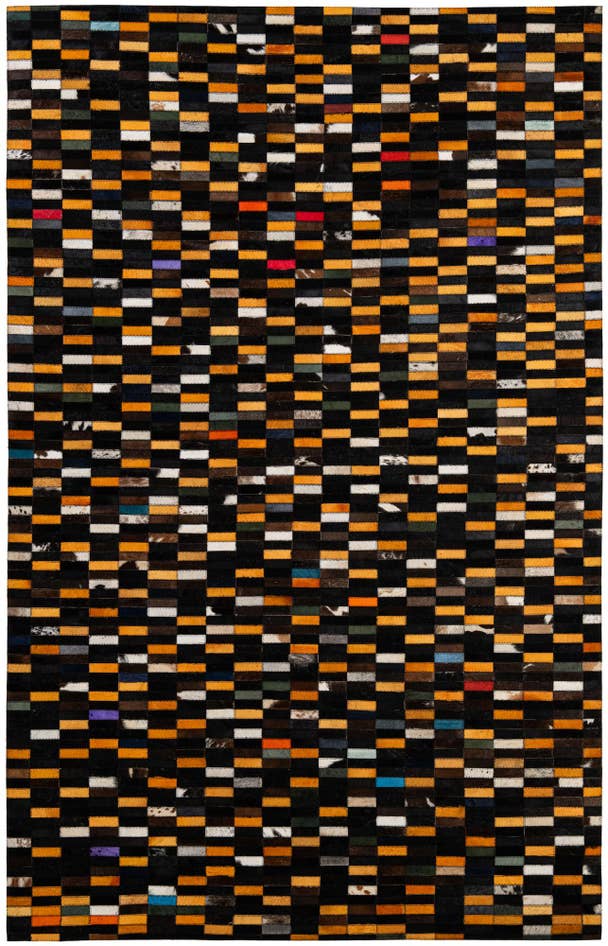 Detail image of 5' x 8' Cowhide - Patchwork Rug