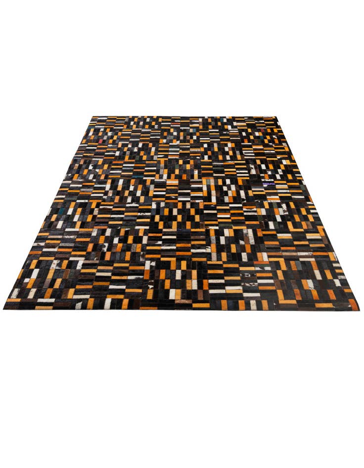 Detail image of 5' 1 x 8' 1 Cowhide - Patchwork Rug