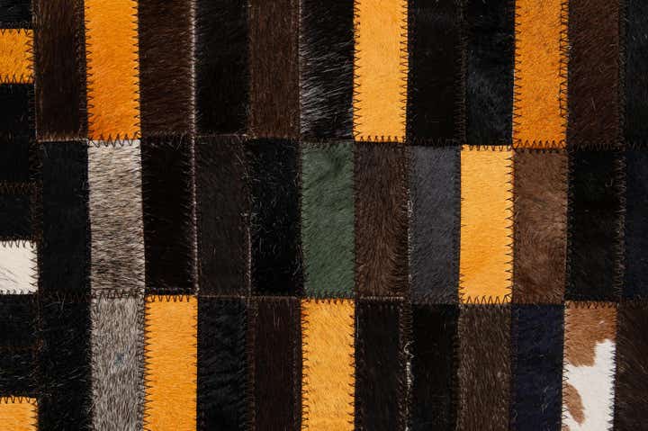 5' 1 x 8' 1 Cowhide - Patchwork Rug