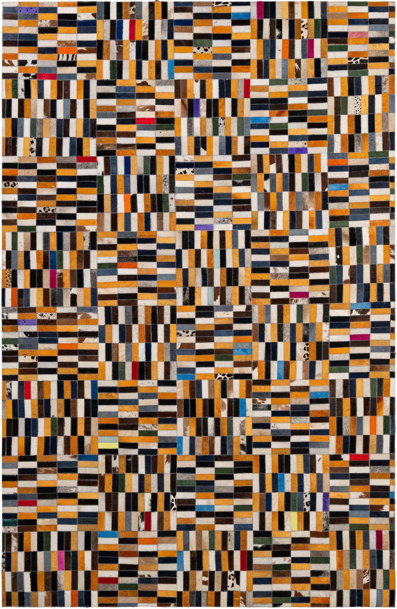 5' 1 x 7' 11 Cowhide - Patchwork Rug