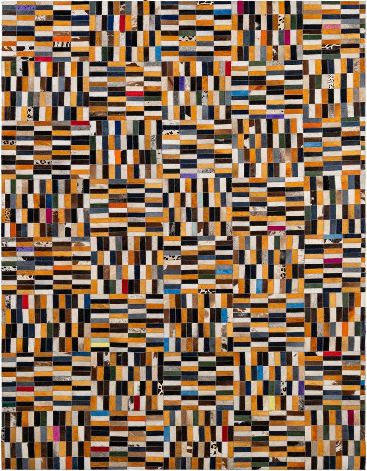 Detail image of 5' 1 x 7' 11 Cowhide - Patchwork Rug
