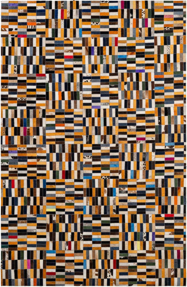 Detail image of 5' 1 x 7' 11 Cowhide - Patchwork Rug