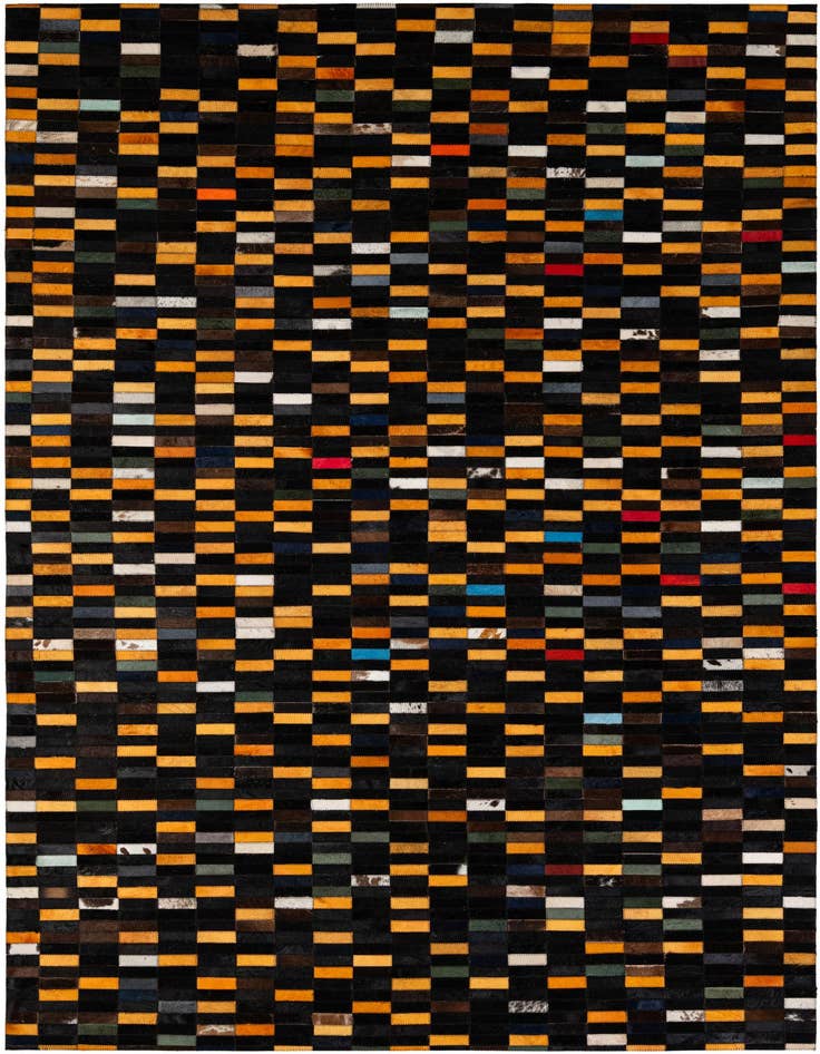 Detail image of 5' 2 x 8' Cowhide - Patchwork Rug