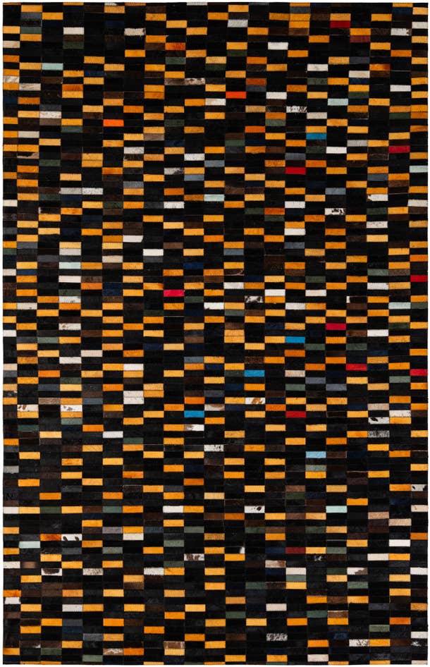 Detail image of 5' 2 x 8' Cowhide - Patchwork Rug