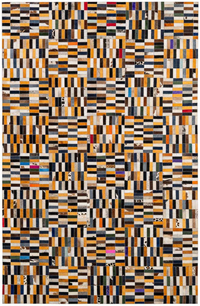 5' 2 x 7' 10 Cowhide - Patchwork Rug