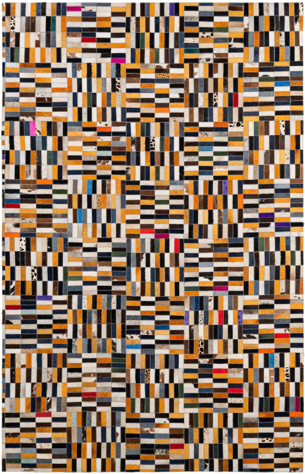 5' x 7' 10 Cowhide - Patchwork Rug