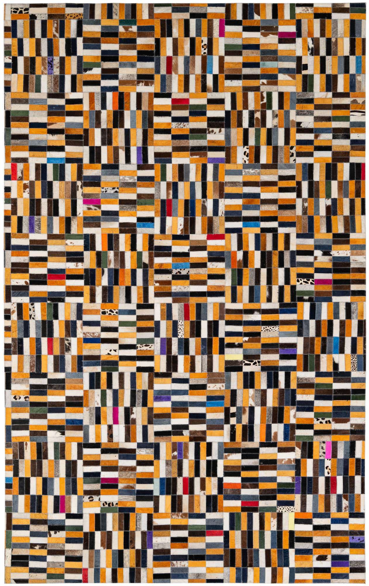 5' 1 x 8' 1 Cowhide - Patchwork Rug