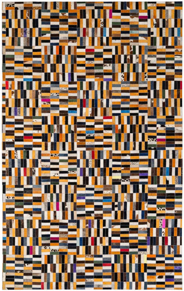 5' 1 x 8' 1 Cowhide - Patchwork Rug