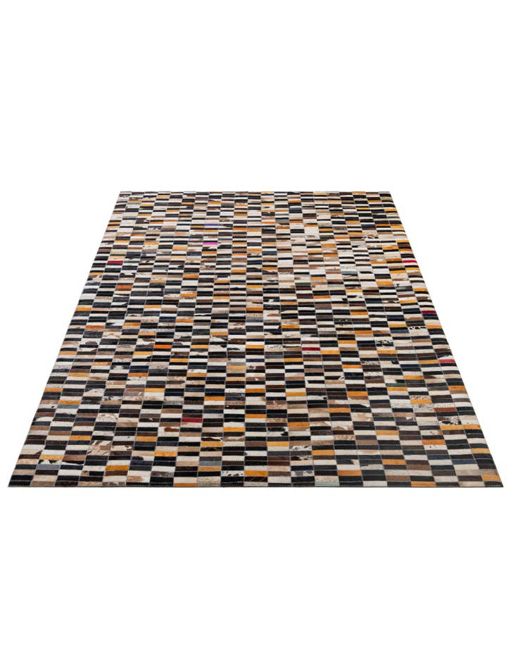 Detail image of 5' 3 x 8' 1 Cowhide - Patchwork Rug