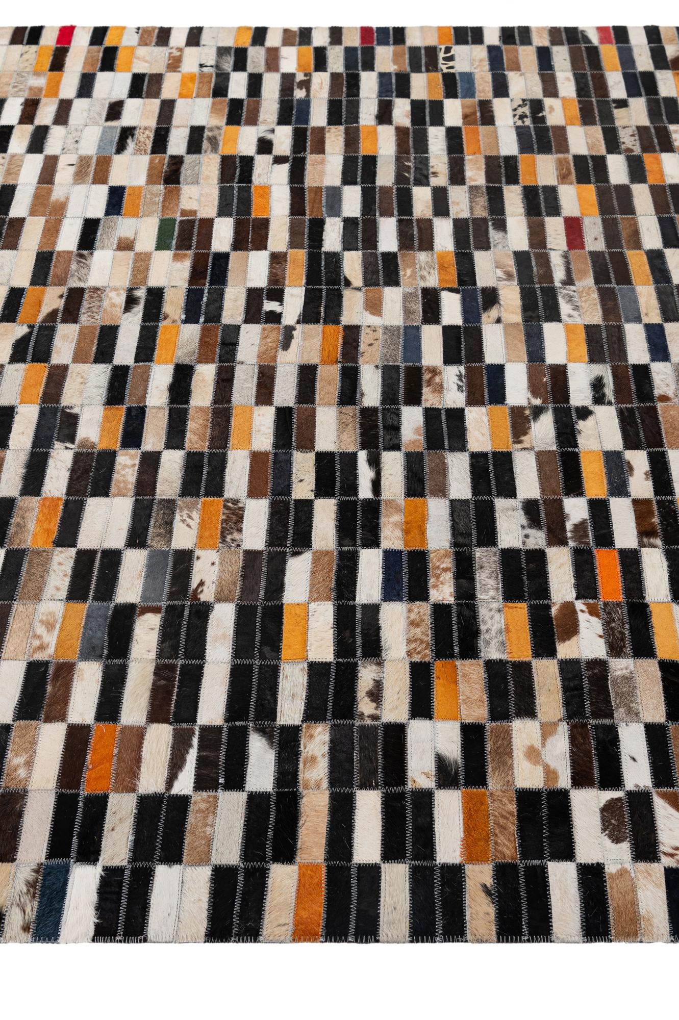 5' 3 x 8' 1 Cowhide - Patchwork Rug