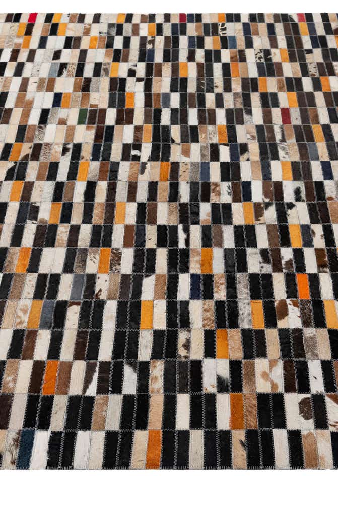 5' 3 x 8' 1 Cowhide - Patchwork Rug