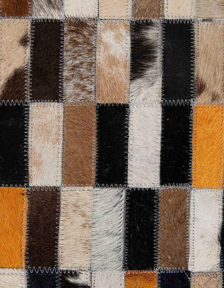 Detail image of 5' 3 x 8' 1 Cowhide - Patchwork Rug