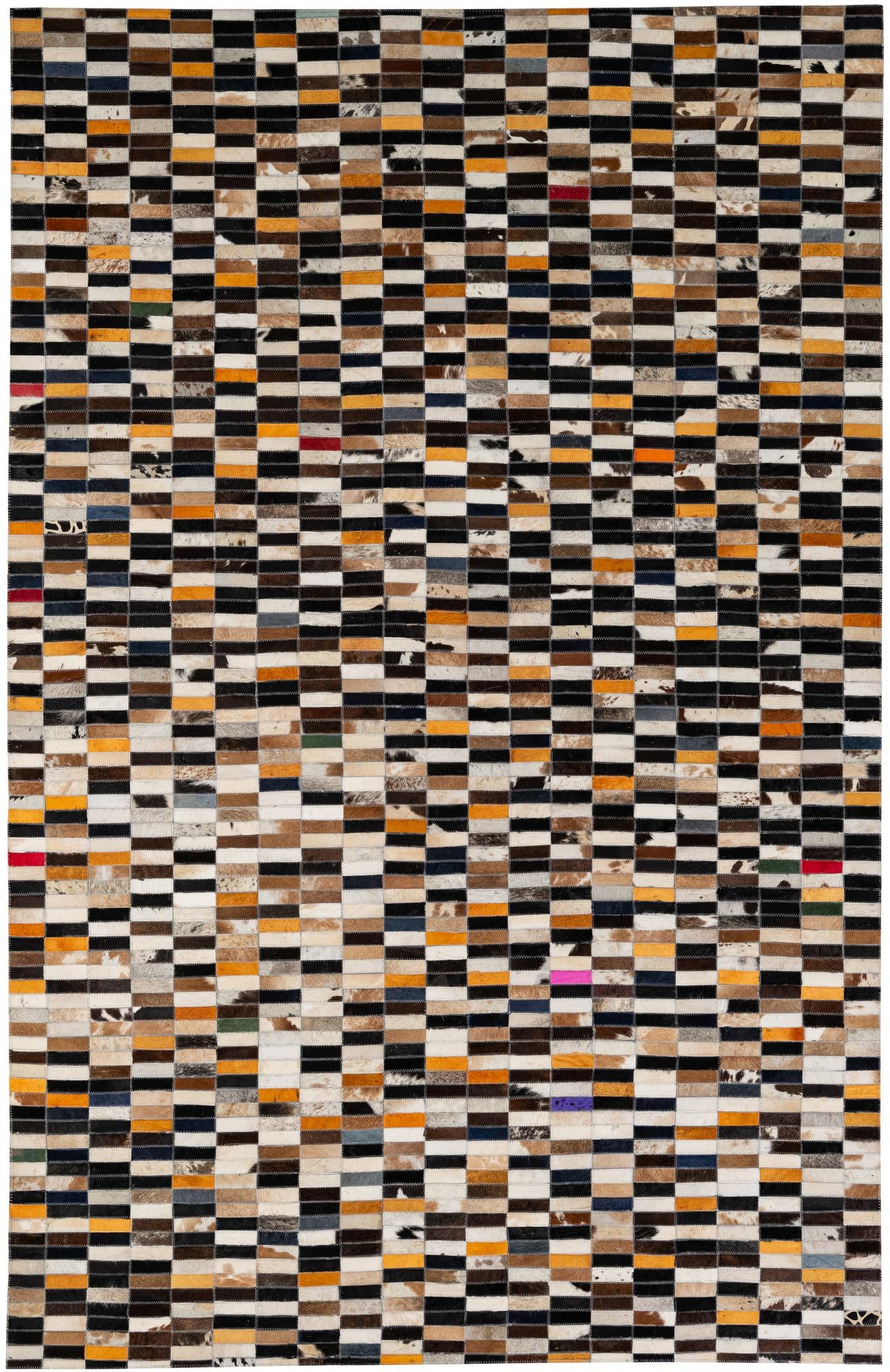 5' 3 x 8' 1 Cowhide - Patchwork Rug