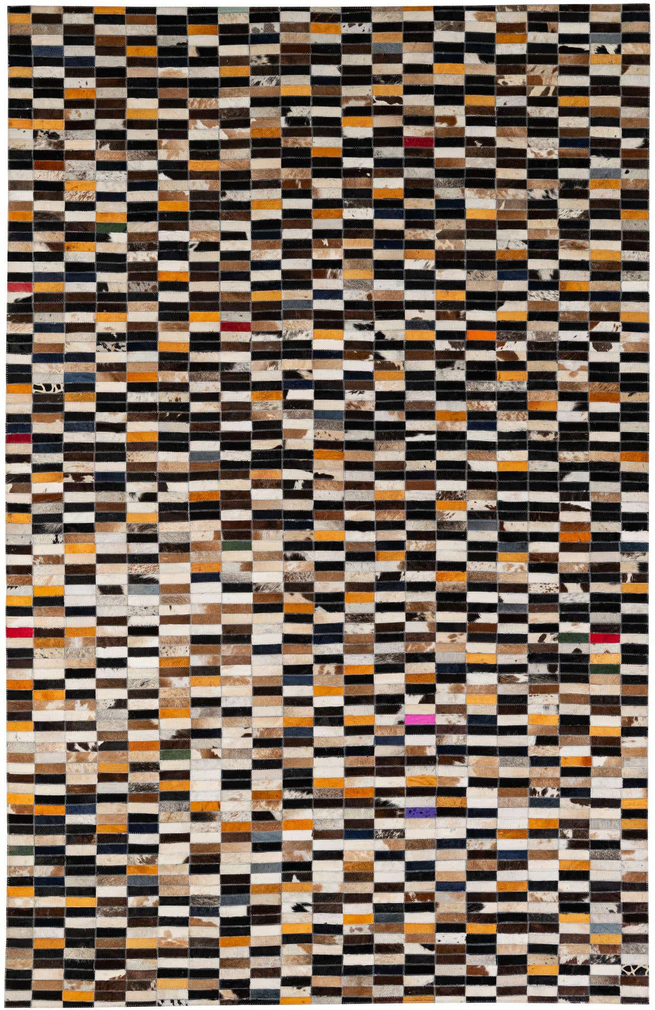 5' 3 x 8' 1 Cowhide - Patchwork Rug