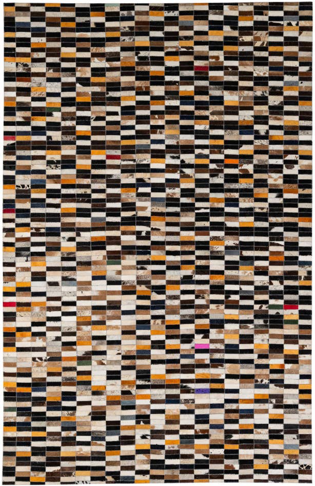 Detail image of 5' 3 x 8' 1 Cowhide - Patchwork Rug
