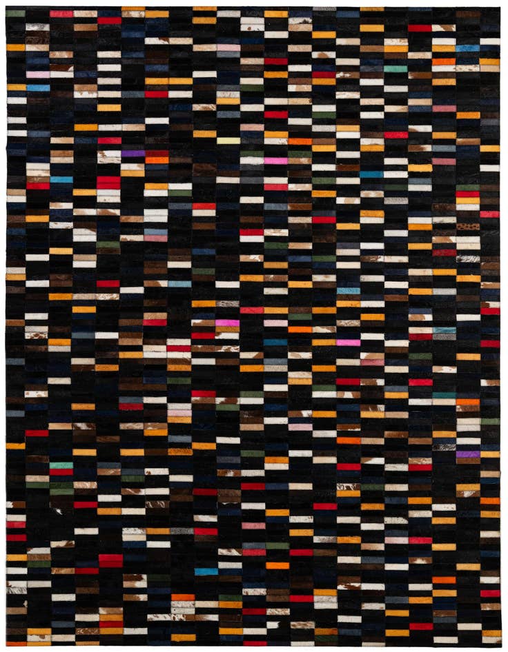 Detail image of 5' 3 x 7' 11 Cowhide - Patchwork Rug