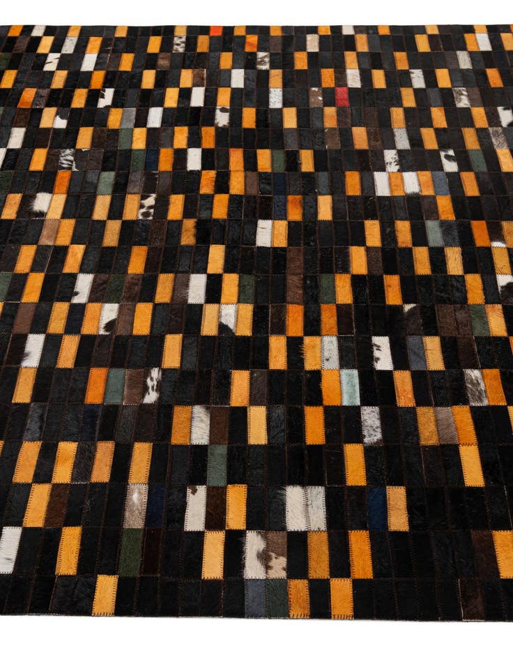 Detail image of 5' 2 x 8' 1 Cowhide - Patchwork Rug