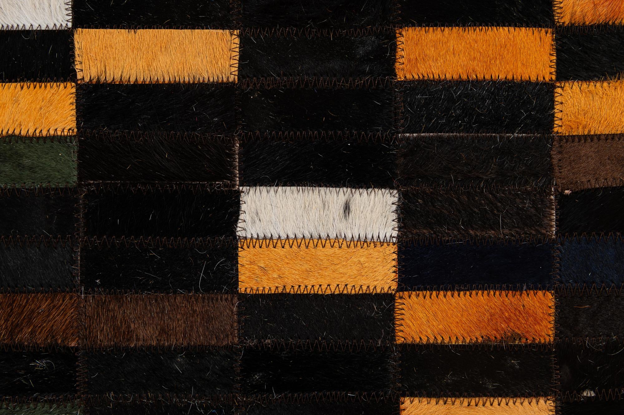 5' 2 x 8' 1 Cowhide - Patchwork Rug