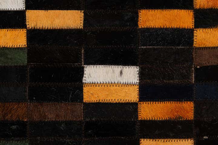 5' 2 x 8' 1 Cowhide - Patchwork Rug