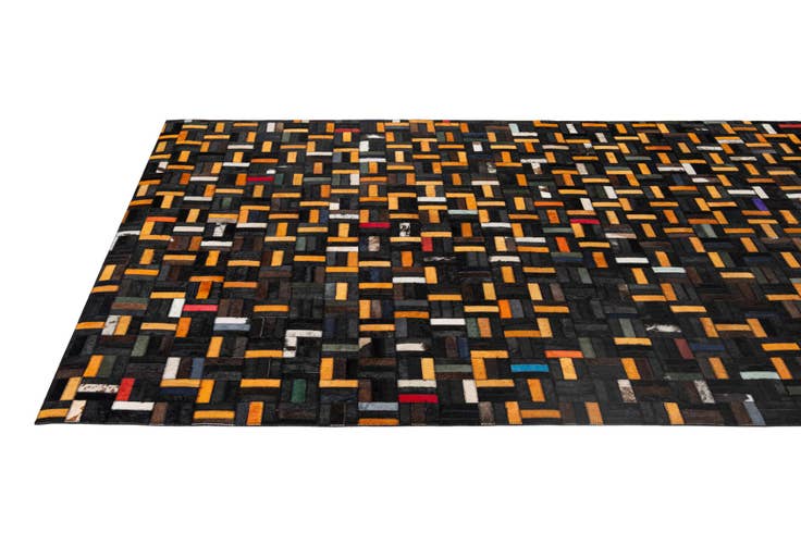 Detail image of 5' 1 x 7' 11 Cowhide - Patchwork Rug