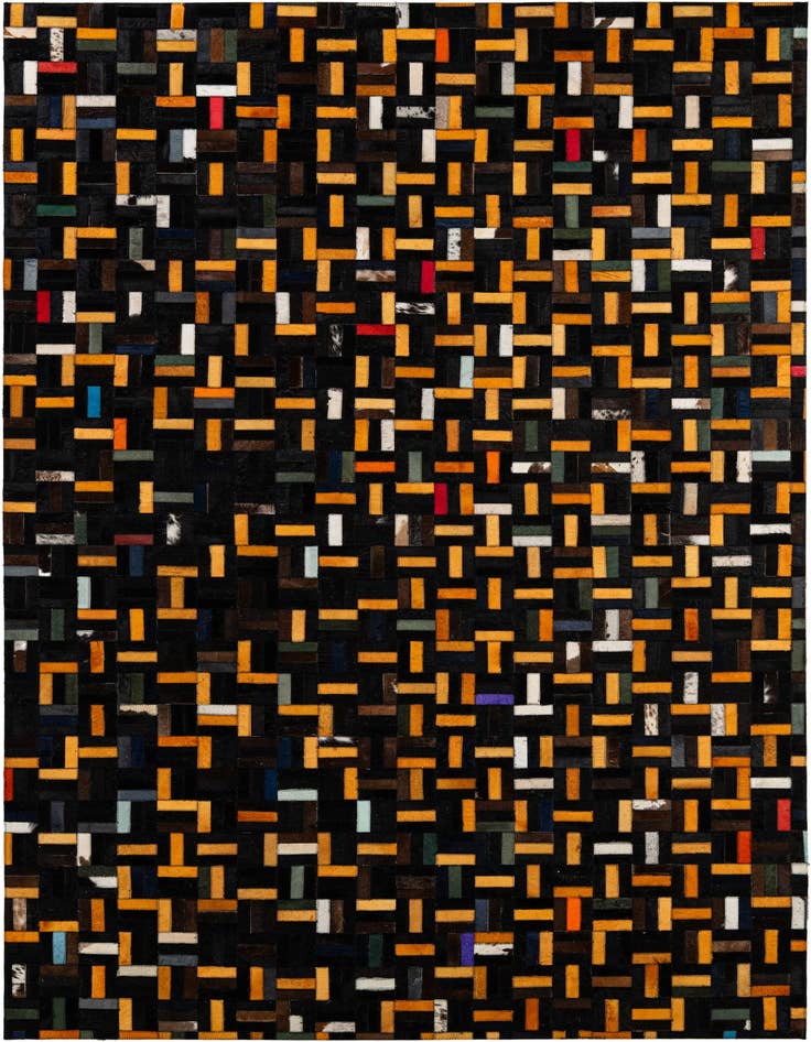 Detail image of 5' 1 x 7' 11 Cowhide - Patchwork Rug