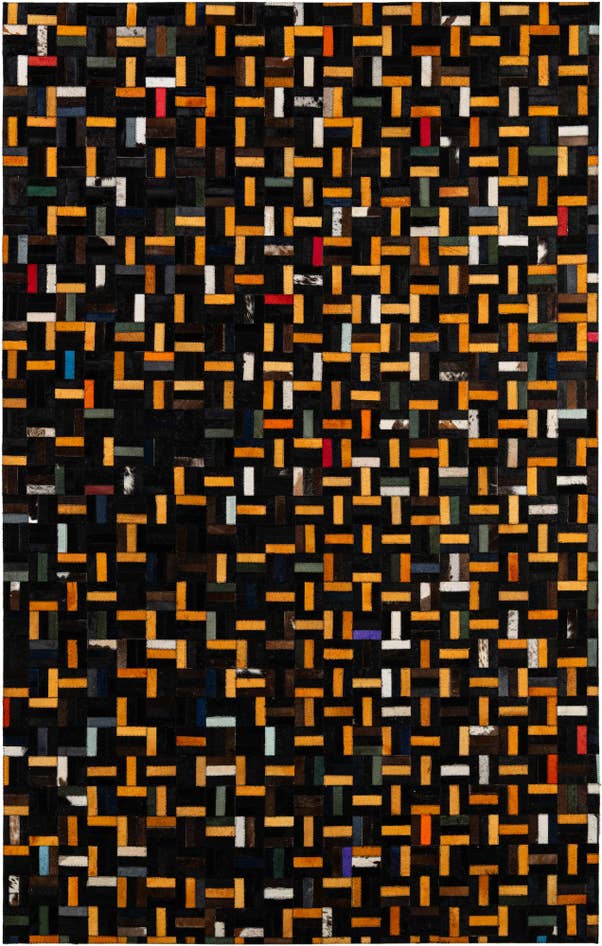 Detail image of 5' 1 x 7' 11 Cowhide - Patchwork Rug
