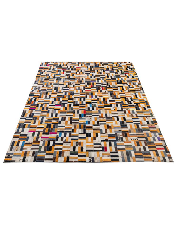Detail image of 5' 2 x 8' 1 Cowhide - Patchwork Rug